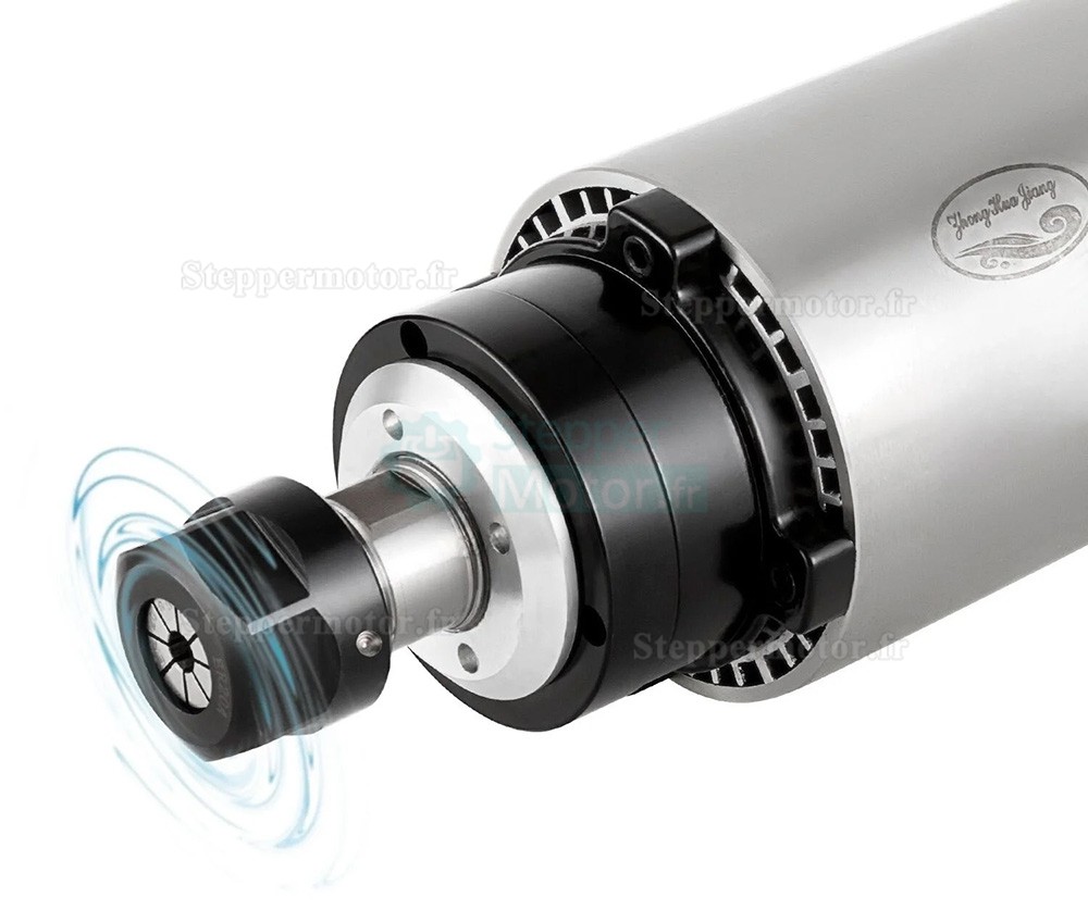 1,5kW 110V/220V Kit moteur de broche refroidi par eau huajiang1.5 + H100-1.5C2/S2 avec variateur de fr&eacute;quence et pompe &agrave; eau et 13 pi&egrave;ces pinces ER20 et support